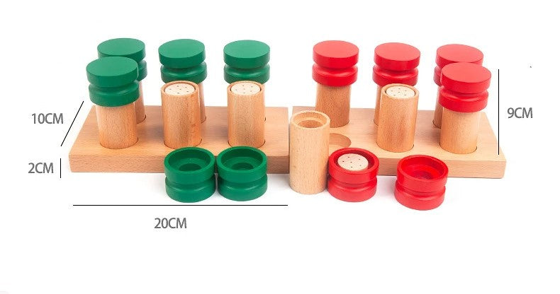 Mo065 - Montessori Wooden Smelling Cylinders international quality