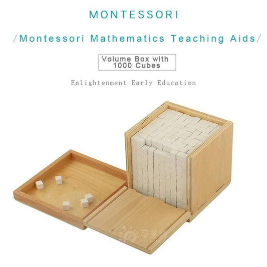 Mo073 - Montessori volume box with 1000 cubes