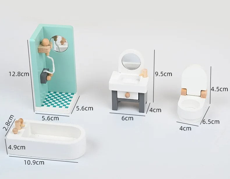 M250 - Doll House Wooden Furniture Set