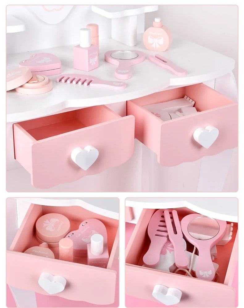 M260 - White and Pink dressing table 82 x 48 cm (FREE DELIVERY)