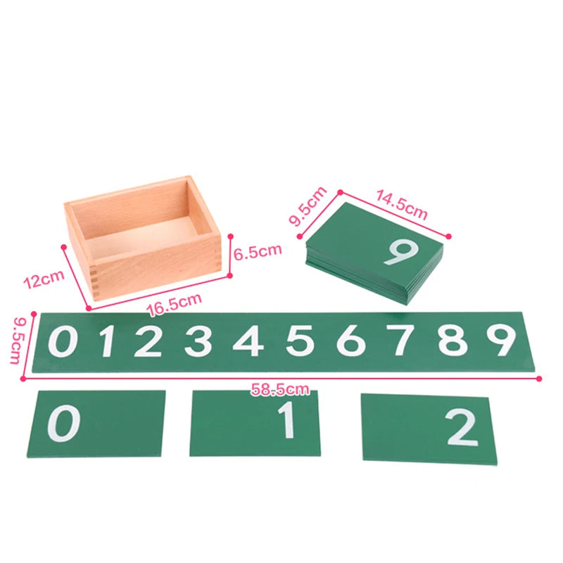 Mo058 - Montessori Sandpaper 0-9 Numbers