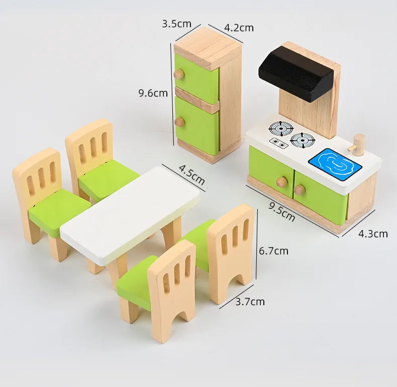 M250 - Doll House Wooden Furniture Set