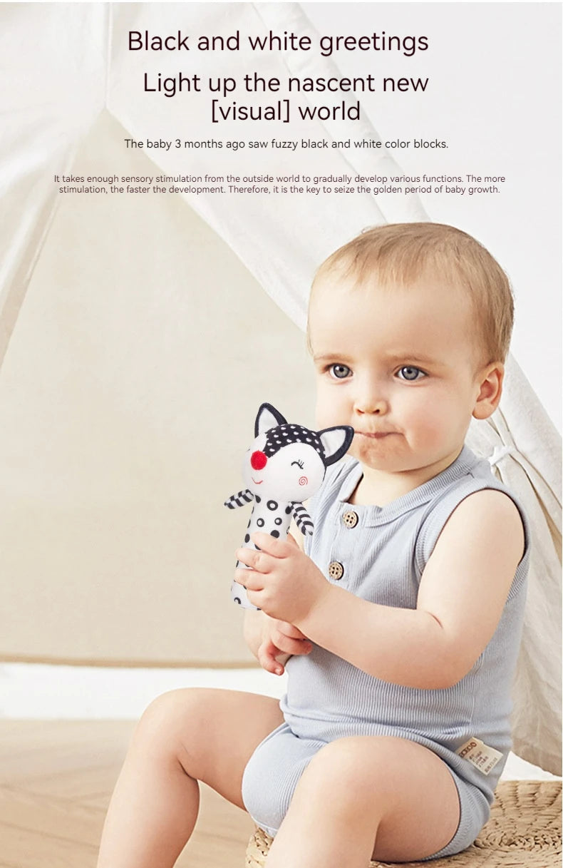 B021 - Black and white baby cloth sooting BB stick