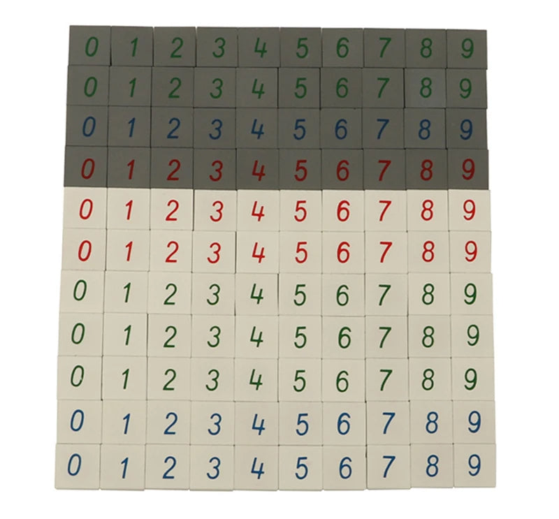 Mo125 - Montessori number tiles