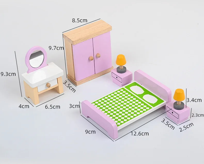 M250 - Doll House Wooden Furniture Set