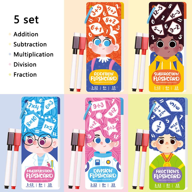 Wipe-Clean math flashcards
