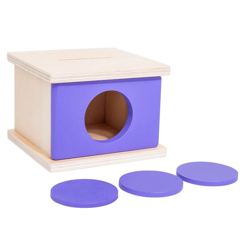 M087 - Wooden Montessori Shape Sorting & Object Permanence Box