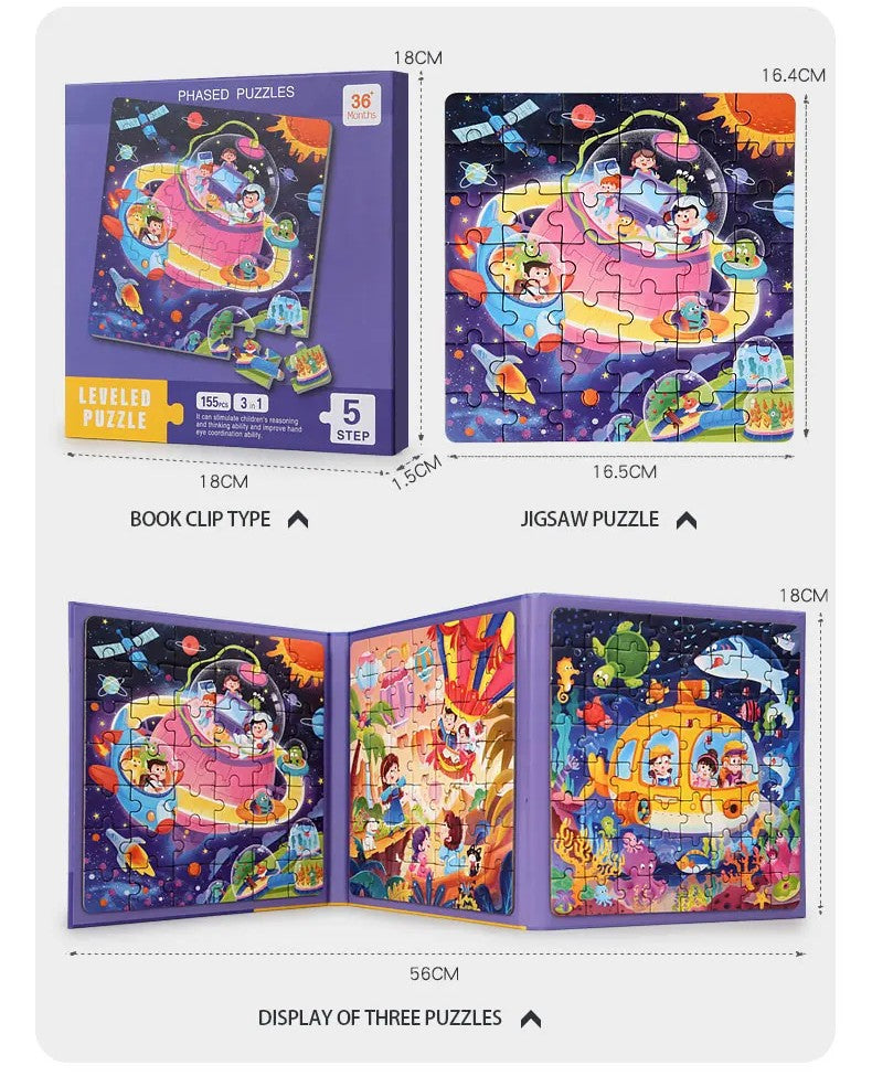 P013 - 3 in 1 Magnetic Leveled Puzzle