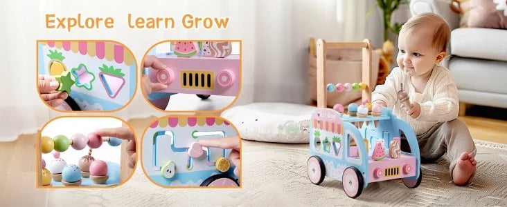 B051 - Wooden Ice cream walker