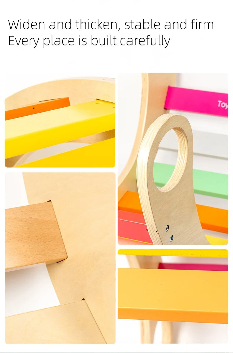 M047 - Montessori Wooden Climbing Arch and Rocker (FREE delivery)