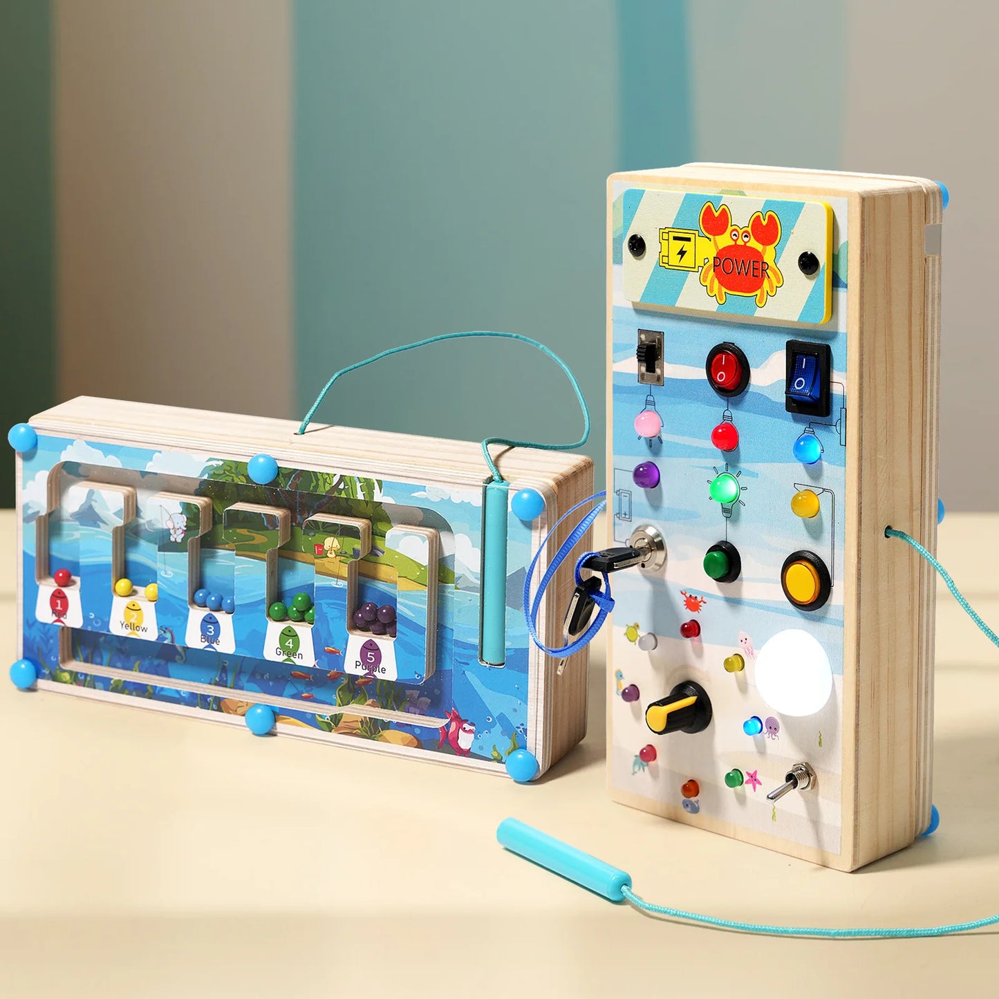 M343 - Double-sided ocean maze circuit busy board