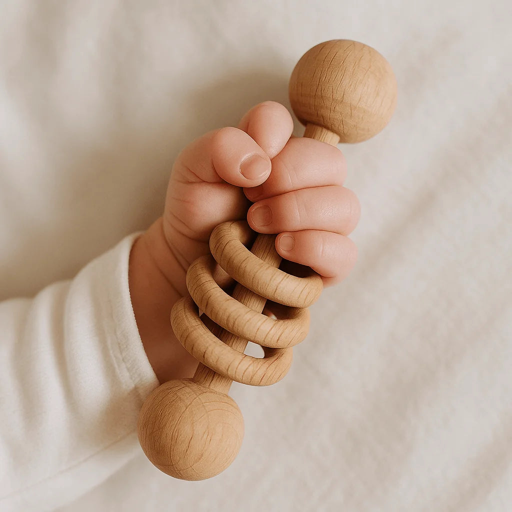Mo158 - Wooden Ring Rattle